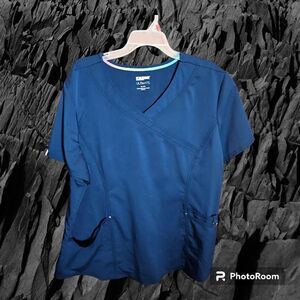 Scrubstar Navy Blue Scrub‎ Top Size 2XL
